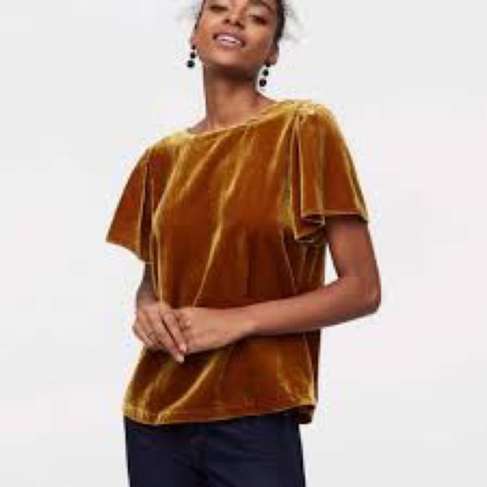 Loft Mustard Yellow Blouse